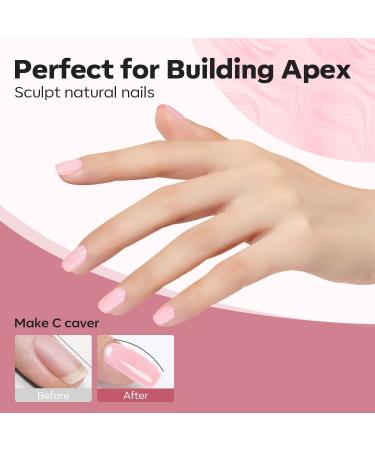 Modelones Nude Glitter Pink Builder Nail Gel - 8-in-1 Strengthener & Extension Gel - 15ML Bottle - Ideal Gift for Women - Buy Online on SooperMarket.com