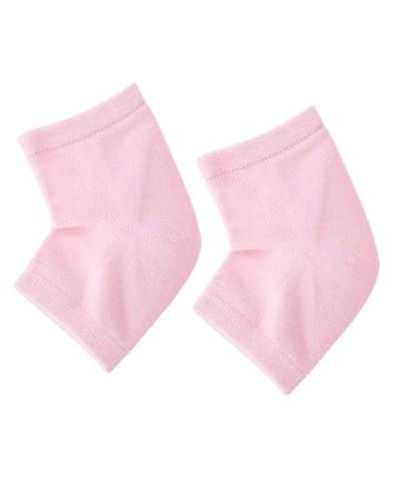 2 pairs of gel heel socks universal silicone hoe socks moisturizing heel socks for foot care against foot pain foot tension (pink)
