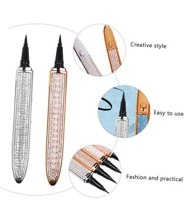 Mikinona Liquid Eye Liner 2pcs Diamond Eyeliner Elf Eyeliner Liquid Liner Pen Diamond Kits Makeup Pens Make up Cosmetics 1 count (Pack of 1) Assorted Color - Buy Online on SooperMarket.com