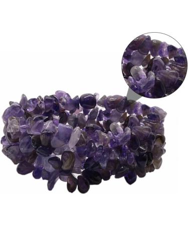 TEHAUX Womens Bracelet 2pcs Chunky Chakra Bracelet Irregular Bracelet Crystal Beads Layer Crystal Bracelet Layer Gemstone Crystals Bracelet Women Gemstone Bracelet To Heal Purple Rope - Buy Online on SooperMarket.com