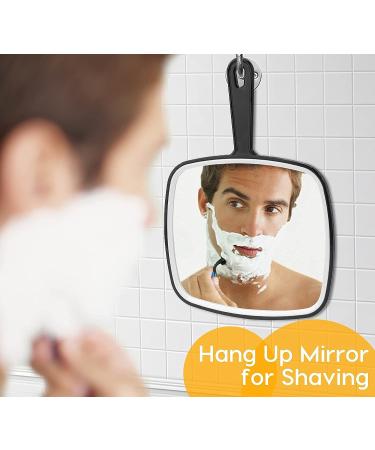 HEYISSU Extra Large Hand Mirror with Handle - 9 W x 12.4 L - Perfect for Shower and Shaving - Buy Online on SooperMarket.com