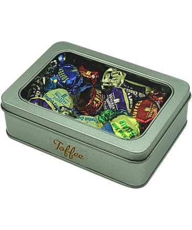 Walkers Toffee Sweets Assorted Flavours and Chocolate Eclairs x 200g Bundle with Silver Window Lid Refillable Tin - Buy Online on SooperMarket.com