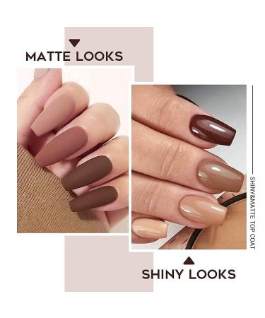 Modelones Gel Nail Polish Matte Top Coat, Base Coat Set with Primer & Dehydrator - Buy Online on SooperMarket.com