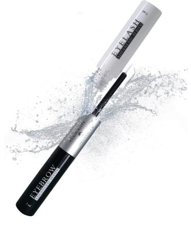 Natural Eyelash Growth Serum & Eyebrow Enhancer for Longer  Fuller  Thicker Lashes and Brows - 2 in 1 Lash and Brow Growth Serum to Nourish Damaged Lashes - Eye Lash Serum for Eyelash Growth 0.34 oz