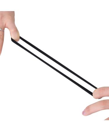 20 Large Black Stretch Hair Ties for Thick, Heavy, and Curly Hair - 5cm Diameter, 1cm Width - Buy Online on SooperMarket.com