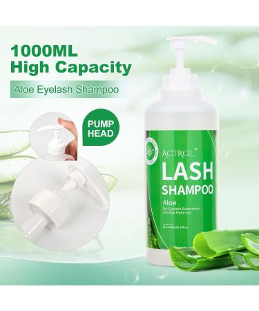 Aloe Eyelash Extension Cleanser 1L - Professional Eyelid Foam Wash - Paraben & Sulfate Free - Salon/Home Care - Buy Online on SooperMarket.com