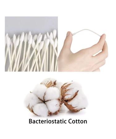 800 Cotton Swabs - Double Tip Pointed Shape with Paper Stick 4 Packs of 200 | Perfect for Makeup Cleaning & Crafts - Buy Online on SooperMarket.com