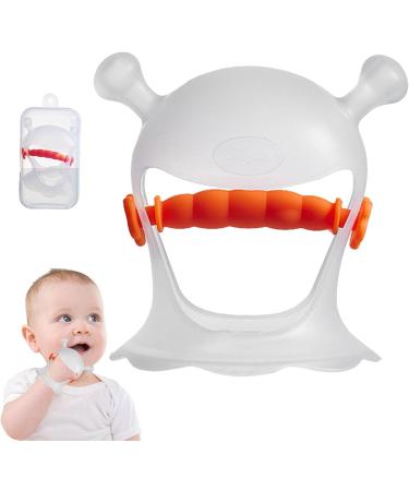 BAOK Hand Biting Rings for Babies | Anti-Drop Silicone Bite Ring Toys | Durable Dental Play Stuff | Safe Baby Gifts - Orange - Buy Online on SooperMarket.com