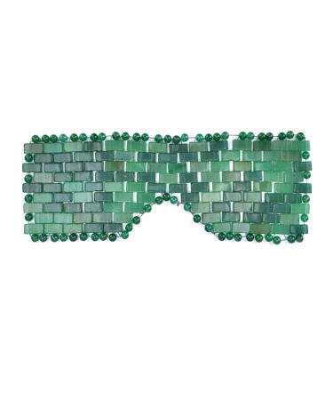 Pure Handmade Natural Rose Quartz Jade Healing Stone Eye Mask Skin Care Tools - Green Aventurine Jade