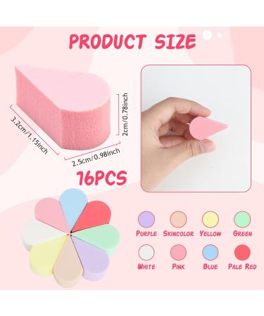 Reusable Petal Makeup Sponges Set - 16pcs Cosmetic Beauty Blender for Girls and Women - Buy Online on SooperMarket.com