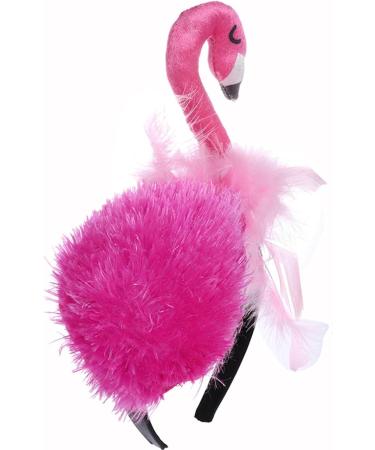 Harilla Pink Flamingo Headband Cute Animal Head Hoops Feathers Hair Accessories Headdress for Girls Women Beach Party Carnival Costume Cosplay Accessories - Buy Online on SooperMarket.com