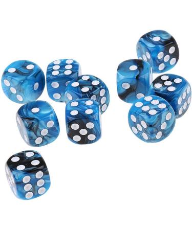 Yiotfandoll 10PCS Polyhedral Dice Set - 16mm Acrylic Dice for RPG, MTG, DND - Blue Black Color - Table Games - Buy Online on SooperMarket.com