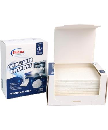 Eco Dishwasher Detergent Sheets | 160 Loads | Unscented & Plastic Free | High Efficiency Solid Enzyme Dishwashing Soap - Buy Online on SooperMarket.com