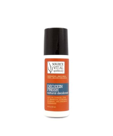 Deozein Fresh Roll-On Deodorant from Source Vit l Apothecary | All Natural  Paraben Free  Baking Soda Free | Fresh Floral Scent for Men and Women | 3 fl. Oz.