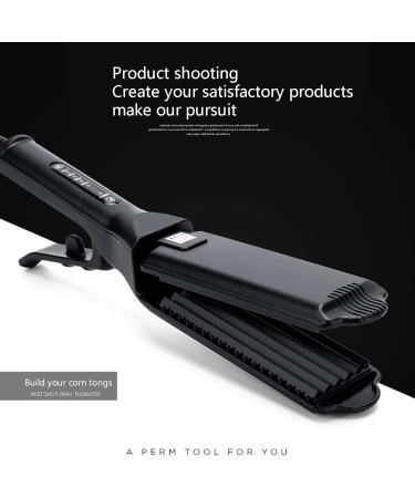 Hair Crimper Ceramic Crimping Iron Hair Waver with 4 Temperature Levels Volumizing Crimper Hair Iron Styling Tools for Fluffy Hairstyle Home Salon Use - Buy Online on SooperMarket.com