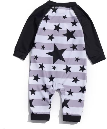BONVERANO Baby Boys Swimsuit | UPF 50+ Full-Length Zipper Bathing Suit | 3 Months Star Print - Buy Online on SooperMarket.com
