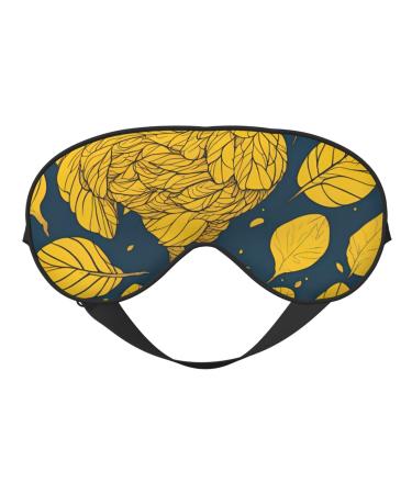 Yellow Leaves Chicken Soft Sleep Eye Mask Female Breathable Eye Patch Perfect for Travel and Relaxation