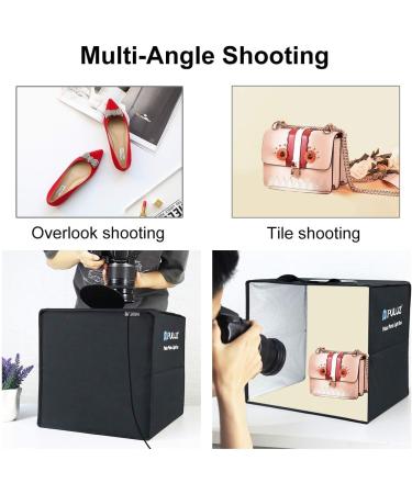 16x16 Photo Light Box for Product Photography - Quick Install, Professional Studio with Dimmable Lights and 12 Color Backgrounds - Buy Online on SooperMarket.com