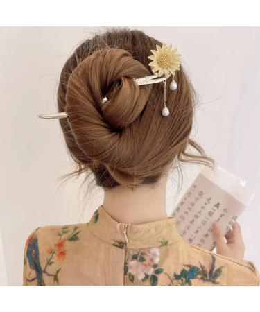 minkissy Daisy Hair Accessory Hair Gems for Women Bridal Tiara Japanese Hair Chopsticks Vintage Hair Chopsticks Hair Chopsticks for Women Sunflower Hair Sticks To Hang Pin China Bun Bride - Buy Online on SooperMarket.com