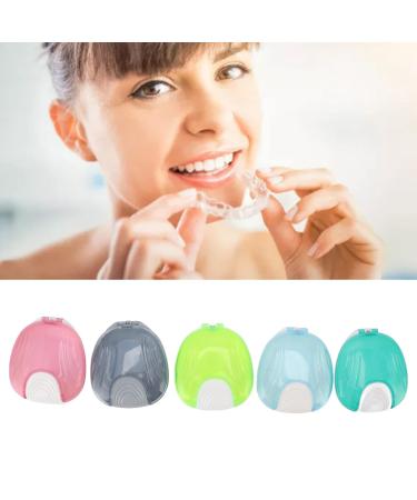 5pcs Slim Retainer Case - Portable Travel Prosthesis Storage with Snap Lock | Aligner Orthodontic Mouth Protection - Buy Online on SooperMarket.com