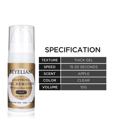 BEYELIAN Apple Scented Professional Lash Extension Remover - No Burn Gel Formula for Gentle Lash Glue Removal - Buy Online on SooperMarket.com