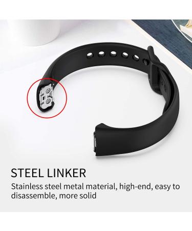 Adjustable Soft Silicone Band for Samsung Galaxy Fit SM-R370 - 1 Pack Black - Buy Online on SooperMarket.com
