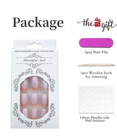 RUNRAYAY 24pcs Orange Press on Nails - Medium Almond Shape Acrylic Nails for Women & Girls - Buy Online on SooperMarket.com