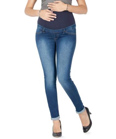 Milano Maternity Jeans: Ultra Stretch Soft Denim, High Waisted Over Bump, Comfortable Slim Fit - Size 10 Stone - Buy Online on SooperMarket.com
