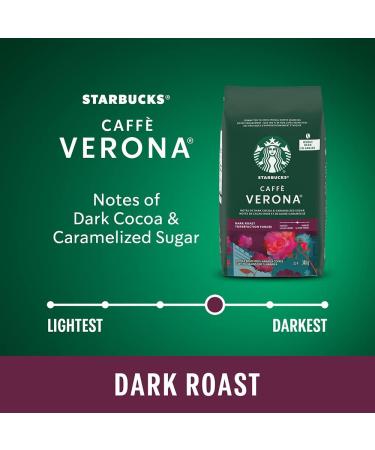 Starbucks Caff Verona Dark Roast Whole Bean Coffee 340g Bag (Pack of 6) Verona 340 g (Pack of 6) - Buy Online on SooperMarket.com