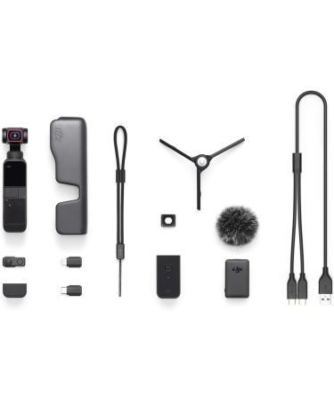 DJI Pocket 2 Creator Combo | 3-Axis Gimbal Stabilizer with 4K Camera | Face Tracking | YouTube Vlog | Portable Video Camera - Black - Buy Online on SooperMarket.com