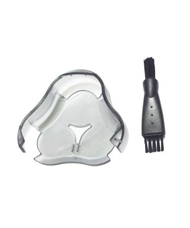 RONSIT Protective Plastic Cover Cap + Cleaning Brush Compatible with Norelco 1100 1200 Series Shaver Head