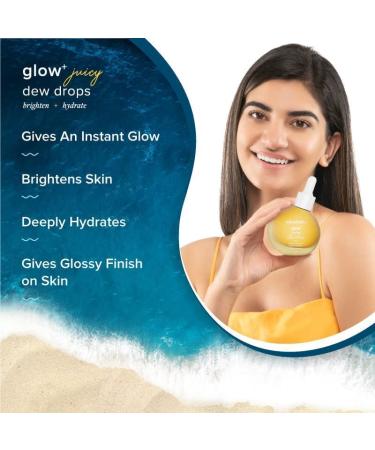 Glow+ Juicy Dew Drops - Hydrating Highlighter with Vitamin C & Papaya | Smooth Glossy Finish | 1.01 Fl Oz - Buy Online on SooperMarket.com