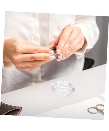 IMIKEYA Glass Jar Diamond Decor Candy Jar Nail Dish with Lid Nail Art Dish Nail Dish Cup Nail Dish Bowl with Lids Dappen Dish for Acrylic Nails Nail Liquid Holder Castor Glass Manicure - Buy Online on SooperMarket.com