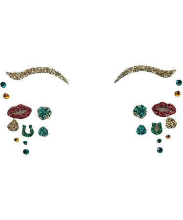 St. Patrick's Day Face Jewels & Gems Set - Glitter Rhinestones & Temporary Tattoos for Rave, Henna & Parties - Buy Online on SooperMarket.com