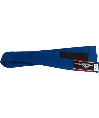 KO Sports Gear BJJ Brazilian Jiu Jitsu Gi Belt - 100% Cotton Blue A6 - Buy Online on SooperMarket.com