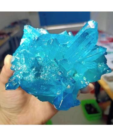 Natural Electroplated Quartz Raw Crystal Cluster for Decoration 200g-300g 1pc HOMEZHOU - Buy Online on SooperMarket.com