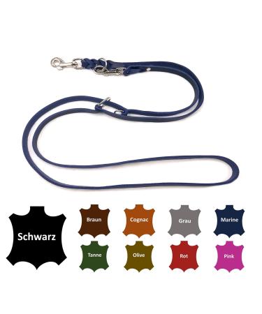 Dog liner Small dogs / large dogs 2m / 2.40m / 2.80m / 3.50m / 5m Double linen adjustable (2.40m x 15mm navy blau) 2.40m x 15mm navy blau