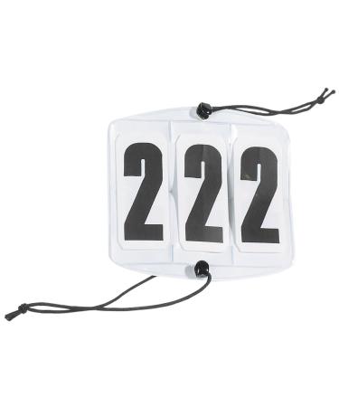 BUSSE start numbers ROUND 3-digit rubber band white