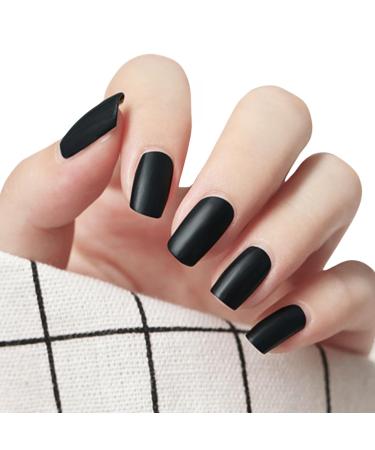 Black Nail Polish Matte Nail Polish 7 Days Long Lasting Nail Polish Quick Dry Nail Gel Polish Natural Non Toxic Nail Varnish DIY Nail Art at Home