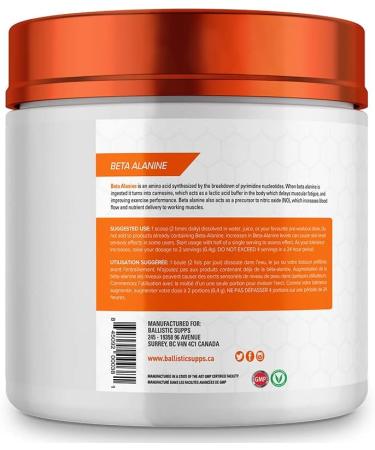 Ballistic Supps - Beta Alanine - 400 Grams - Buy Online on SooperMarket.com