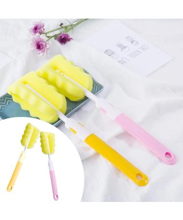 8-Piece Foam & Bottle Cleaning Brush Set for Baby Bottles & Cups - Orange Blue Green Pink - Buy Online on SooperMarket.com