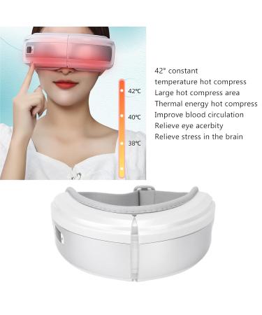 Eye Massage Device with Heat & Vibration - Foldable Bluetooth Eye Mask for Dark Circles & Dry Eyes Therapy - Buy Online on SooperMarket.com