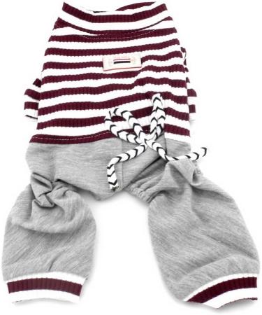 Ranphy Small Dog Stripe Jumpsuit Pajamas - Comfy Cotton Pet Clothes for Boys - Size XXL - Buy Online on SooperMarket.com