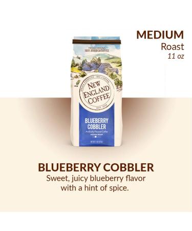 New England Coffee Blueberry Cobbler Medium Roast Ground Coffee 11 oz. Bag - Pack of 3 - Buy Online on SooperMarket.com