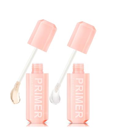 NewBang 2 Colors Eyeshadow Primer,Liquid Matte Eyeshadow Primer Base,Waterproof Longlasting&Smudgeproof Prevent Oily Lids and Creasing Eye Primer Makeup for All Shadows eye primer*2