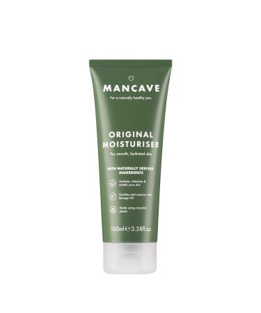 ManCave Natural Caffeine Moisturiser 100ml Helps Reduce Signs of Fatigue with UV Absorbers Suitable for all Skin Types Dermatologically Tested Vegan Made in England Single Pack