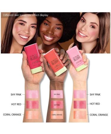 Lovelycat On-the-Go Makeup Blush Stick Tinted Moisture Stick Shadow Lips Cheek Blusher Creamy Makeup Long Lasting Natural Nude Makeup for All Skin (3PC) - Buy Online on SooperMarket.com