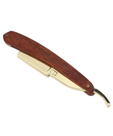 Ergonomic Vintage Beard Razor Stand for Men | Solid Wood & Stainless Steel Holder | Perfect Barber Shop Accessory - Buy Online on SooperMarket.com