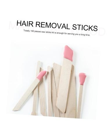 FOMIYES 300 PCS Wooden Wax Strips & Applicator - Effective Hair Removal Tool for Face & Skin - Buy Online on SooperMarket.com