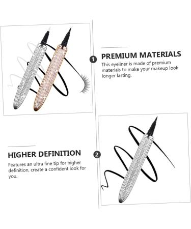PLAFOPE Liquid Eye Liner 2pcs Diamond Eyeliner Rhinestone Eyeliner Elf Eyeliner Self-adhesive Eyeliners Household 1 count (Pack of 1) Assorted Color - Buy Online on SooperMarket.com